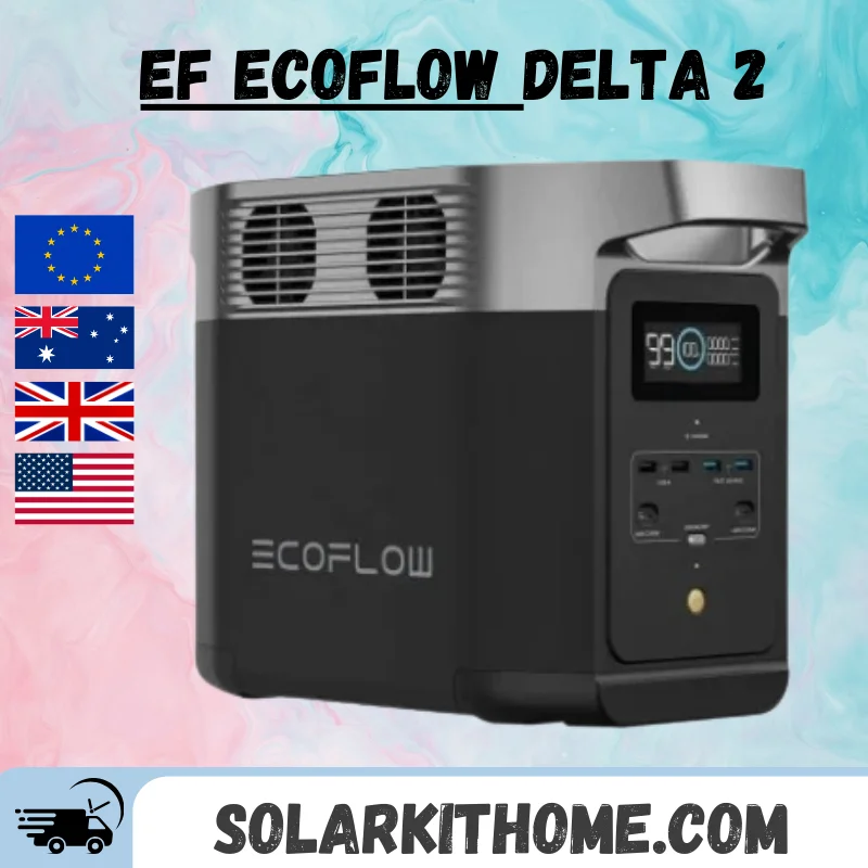 Ef Ecoflow Power Station Portatile Delta 2, 1024Wh Lifepo4 (Lfp) Batteria, Ricarica Rapida, Generatore Solare
