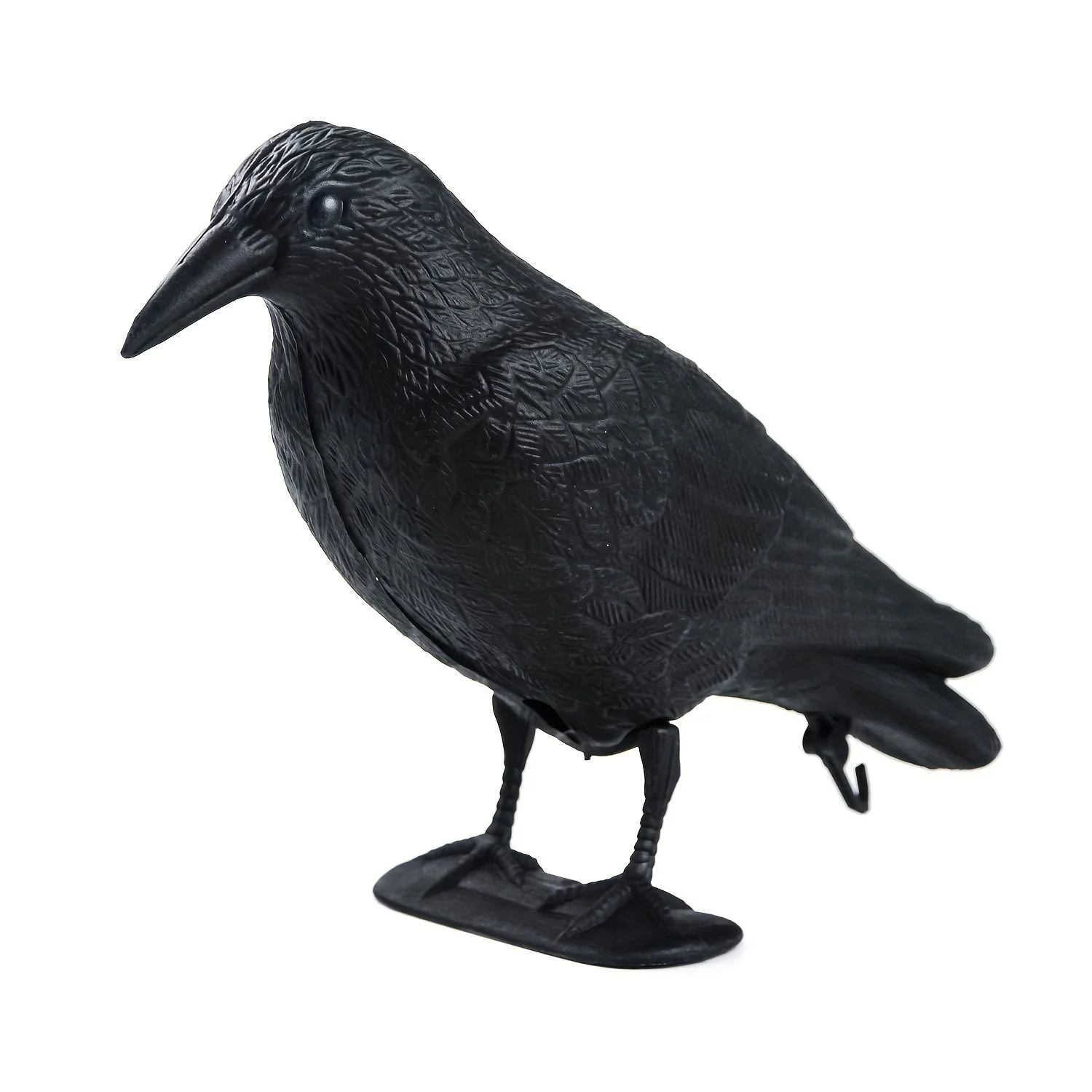 Esca Da Caccia Realistica Crow Garden Plastic Bird Pigeon Crow Scarer Black Score Crow Yard Garden Figurine Realistiche Bird Decor