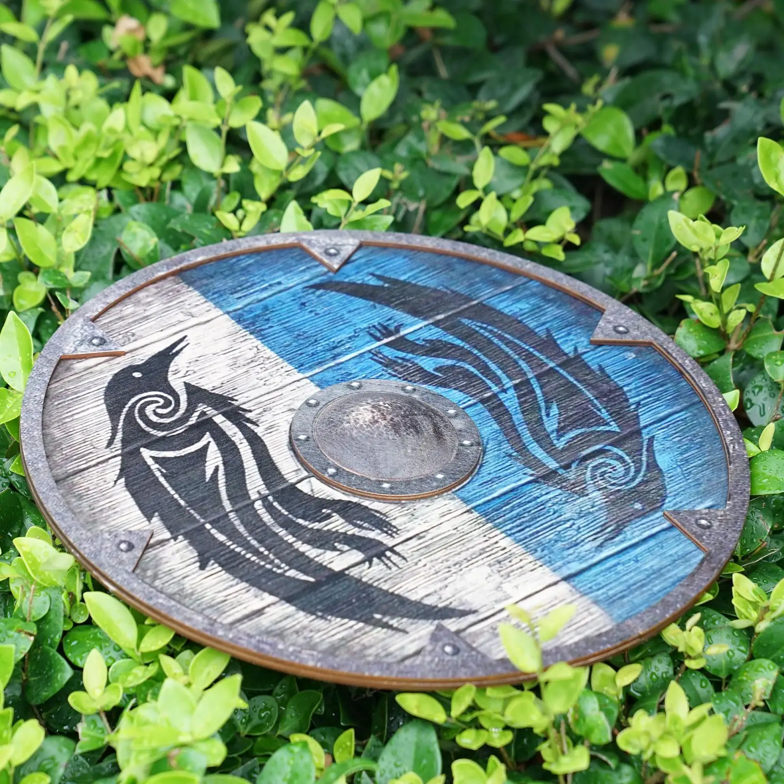 Per Eivor Valhalla Raven 1 Pz Dipinto A Mano Viking Battle Ready Perfect Shied Decorativo Viking Fenrir Cosplay T2L8