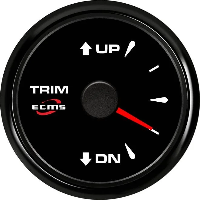 Nuovo Design Marine Yacht Assetto Automotive/Gauge Up-Dn 0-190 Ohm 9-32 V 52Mm 2 Pollice 316L Lunetta Nera Quadrante Nero 802-00060