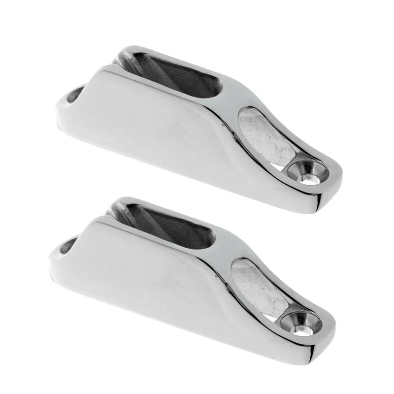 2 Pcs Marine Grade 316 Acciaio Inossidabile 18Mm * 82Mm Barca Yacht Corda Clam Cleat Sostituire Per Corda 6Mm