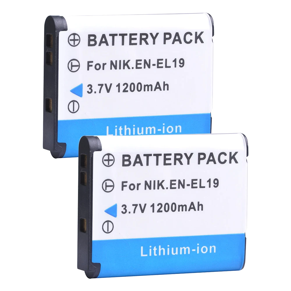 En-El19 Enel19 Batteria Per Nikon Coolpix S32 S33 S100 S2500 S2750 S3100 S3200 S3300 S3400 S3500 S4100 Telecamere