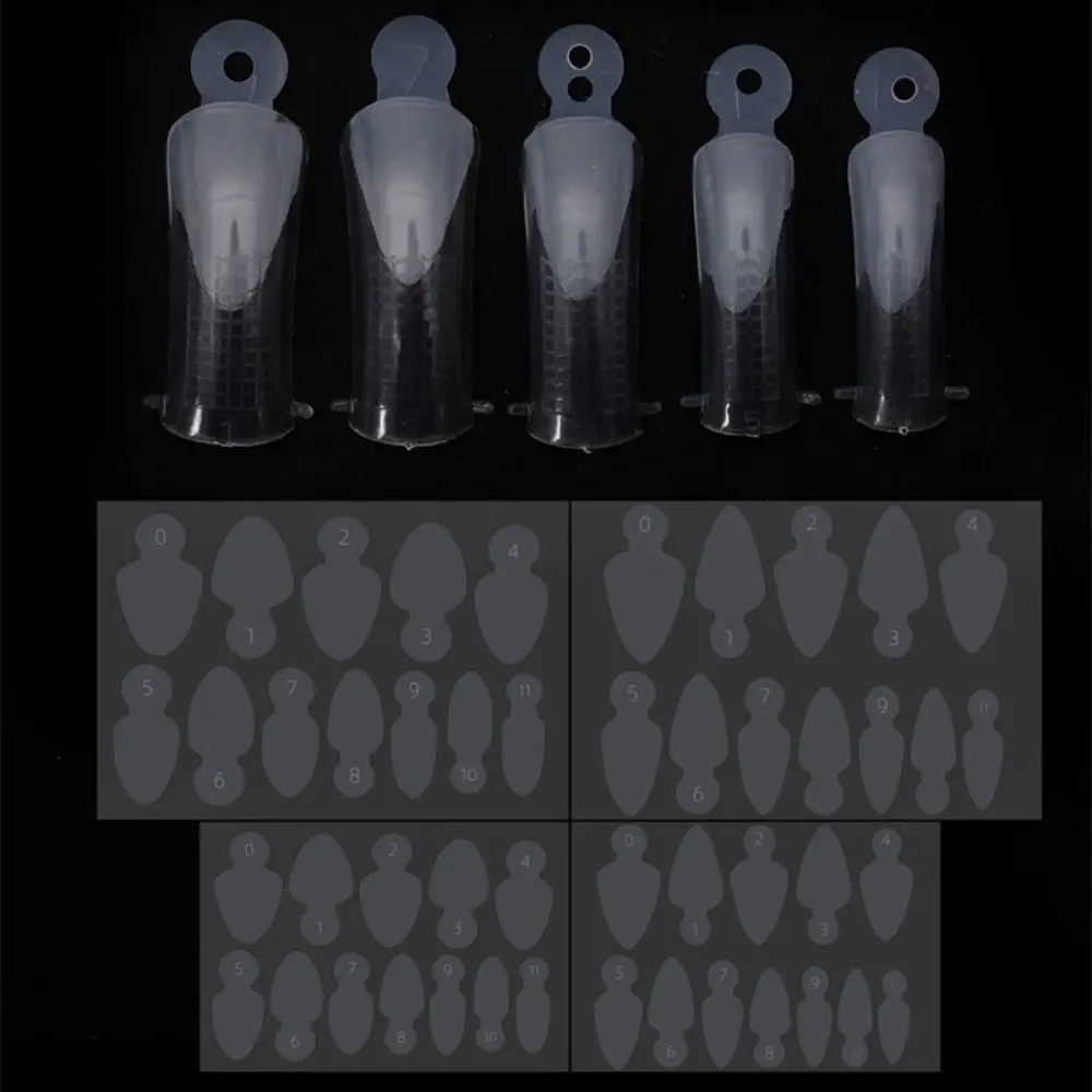 Nail Form Poly Nail Gel System Extension Nails Mold Per Dual Forms Silicone French Forma Dual Sticker French Line
