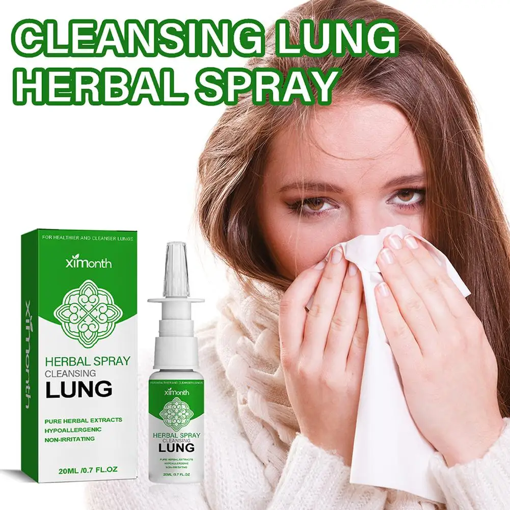20Ml Lung Herbal Cleanser Spray Fumatori Clear Nasale Clear Dry Russare Spray Solution Breath Gola Allevia Congestio Mist X8I1