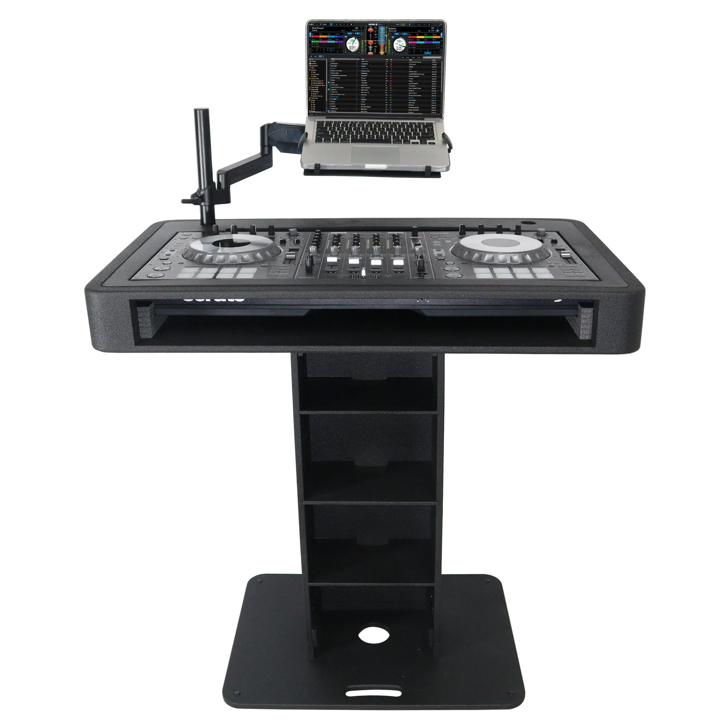 100% Autentico Kkmark Control Tower Dj Stand Booth Per Due Pioneer Cdj 3000 Denon Sc6000 Lettore Cd E Rane Dodici Giradischi
