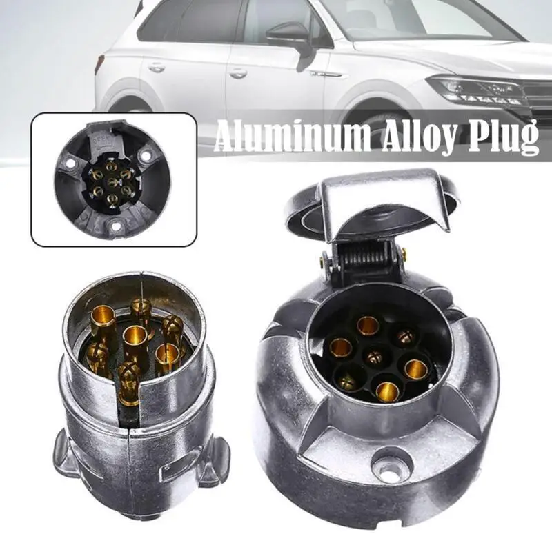 Spina In Alluminio 12V 12N Rimorchio Per Furgone Per Auto Rimorchio A 7 Pin In Metallo