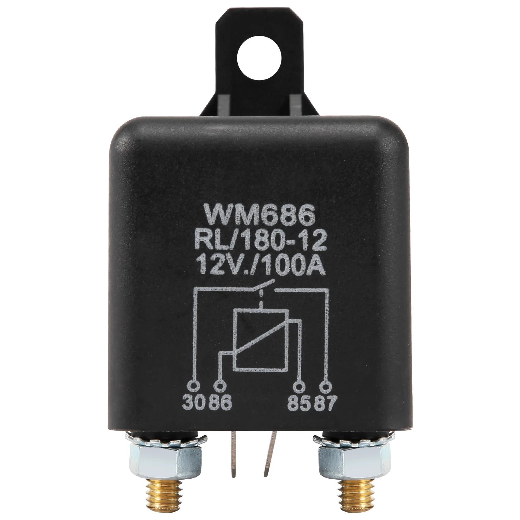 12V 100Amp 4-Pin Heavy Duty On/Off Switch Split Charge Relay Per Auto Boat Van Black