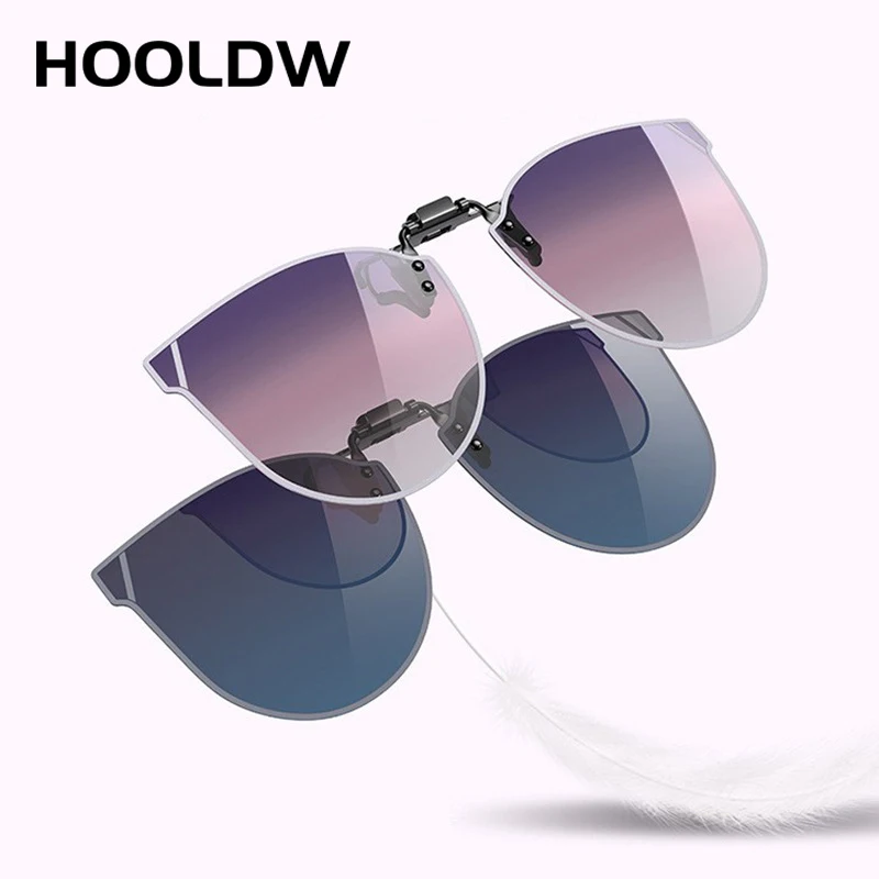 Hooldw Fashion Polarized Flip Up Clip Su Occhiali Da Sole Donna Cat Eye Shading Glasses Uv400 Driving Cycling Outdoor Goggles Eyewear