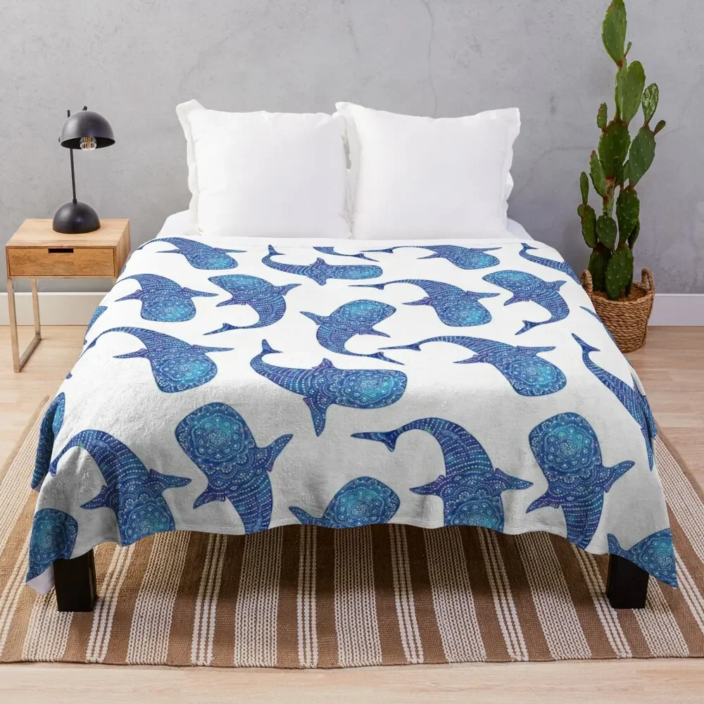 Marokintana - Whale Shark I Throw Coperta Fluffy Shaggy Custom Vintage Fluffy Coperte