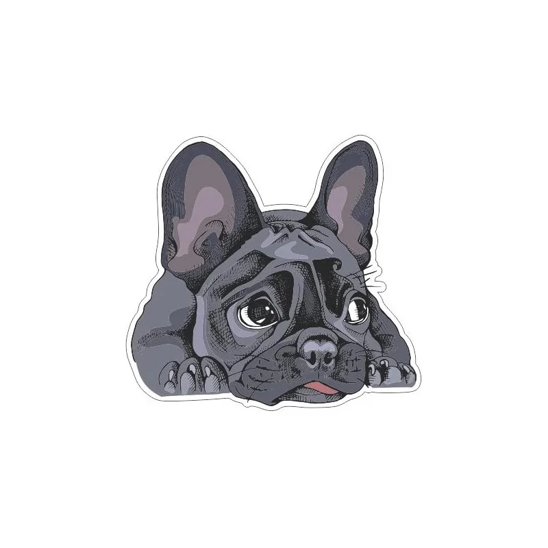 French Bulldog Pattern Anime Car Sticker Decalcomania Decor Per Moto Off-Road Laptop Helmet Trunk