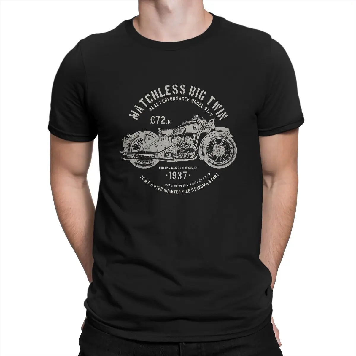 1937 Matchless Big Twin Model Tshirt Da Uomo Matchless Girocollo Top 100% Cotone T Shirt Divertente Idea Regalo Di Alta Qualità