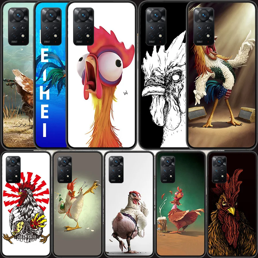Naughty Chicken Hen Cock Cockfight Custodia Per Telefono Per Xiaomi Redmi 12 12C 10 Prime 10A 10C 9 9A 9C 9T 8 8A 7 7A 6 6A S2 K40 K30 K20