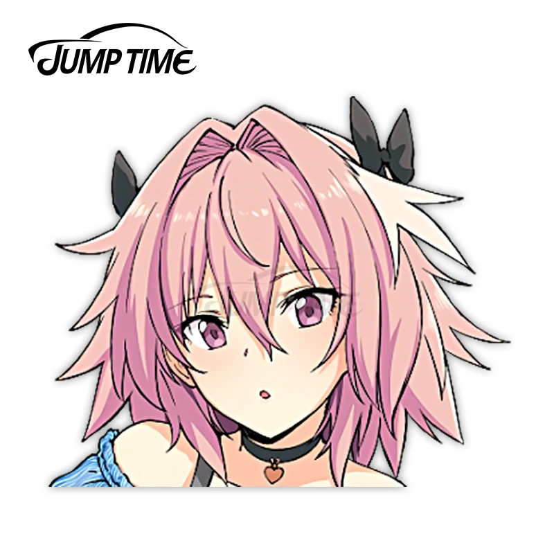 Jump Time Fate Apocrypha Astolfo (Black Rider) 3 8.5 Big Head Anime Peeker Decalcomania Del Vinile Waifu Kawaii Girl Car Stickers
