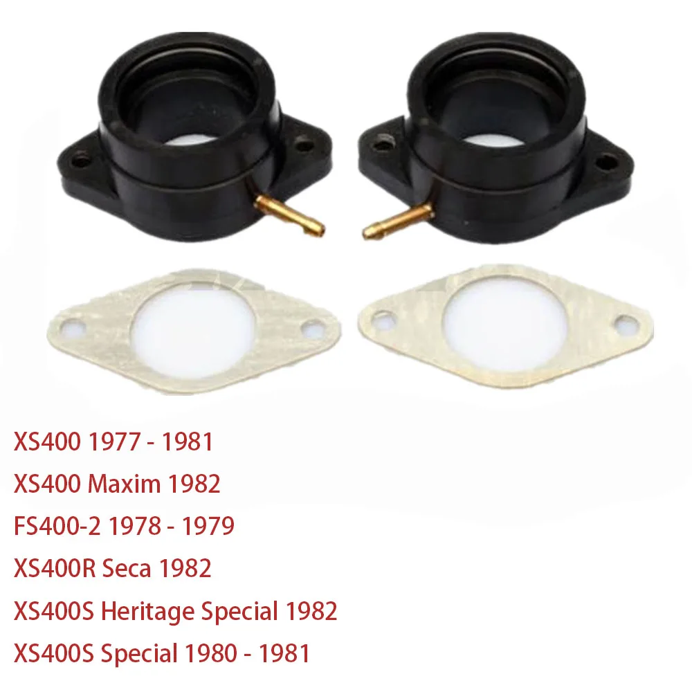 2X Isolatore Adattatore Collettore Uscita Aspirazione Interfaccia Carburatore Per Yamaha Xs400 / Maxim Maxim Xs400R Xs400S Heritage / Special