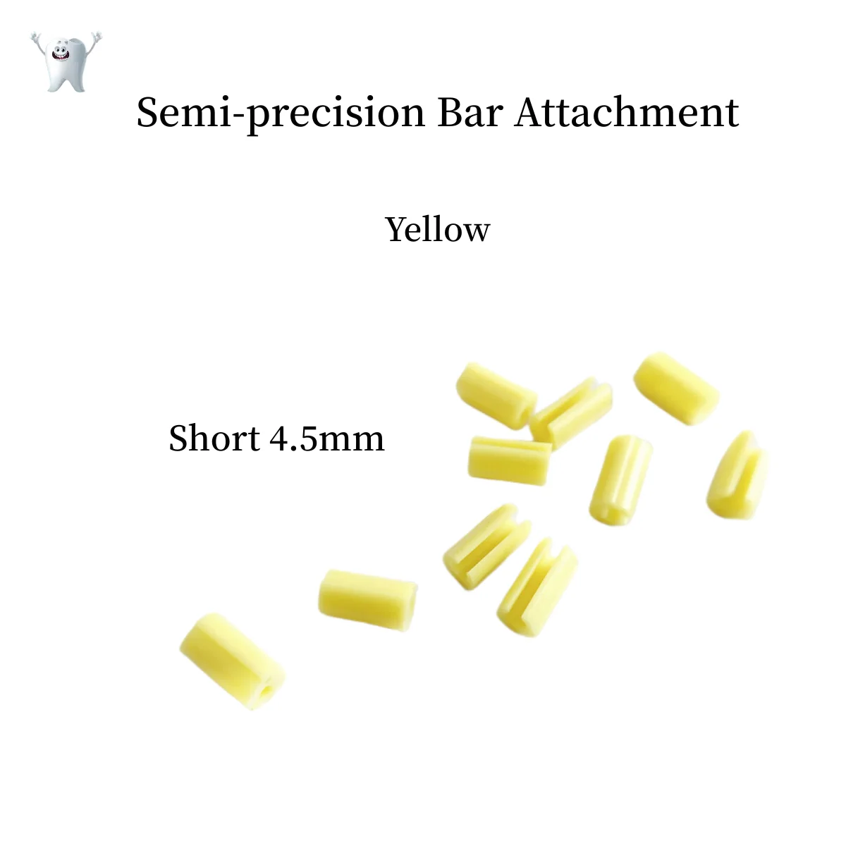 5Pcs Dental Rider Femmina Yellow Riders Si Adatta A Hader Bar Attachment Short 4.5Mm Lab