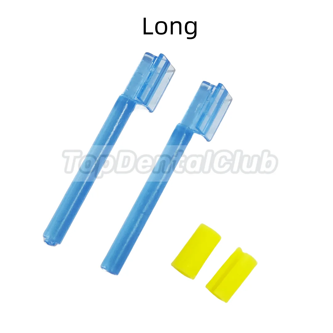 2Kit Dental Blue Bar Yellow Clips Bolt Cap Overdenture Femmina Attachment Rider Long