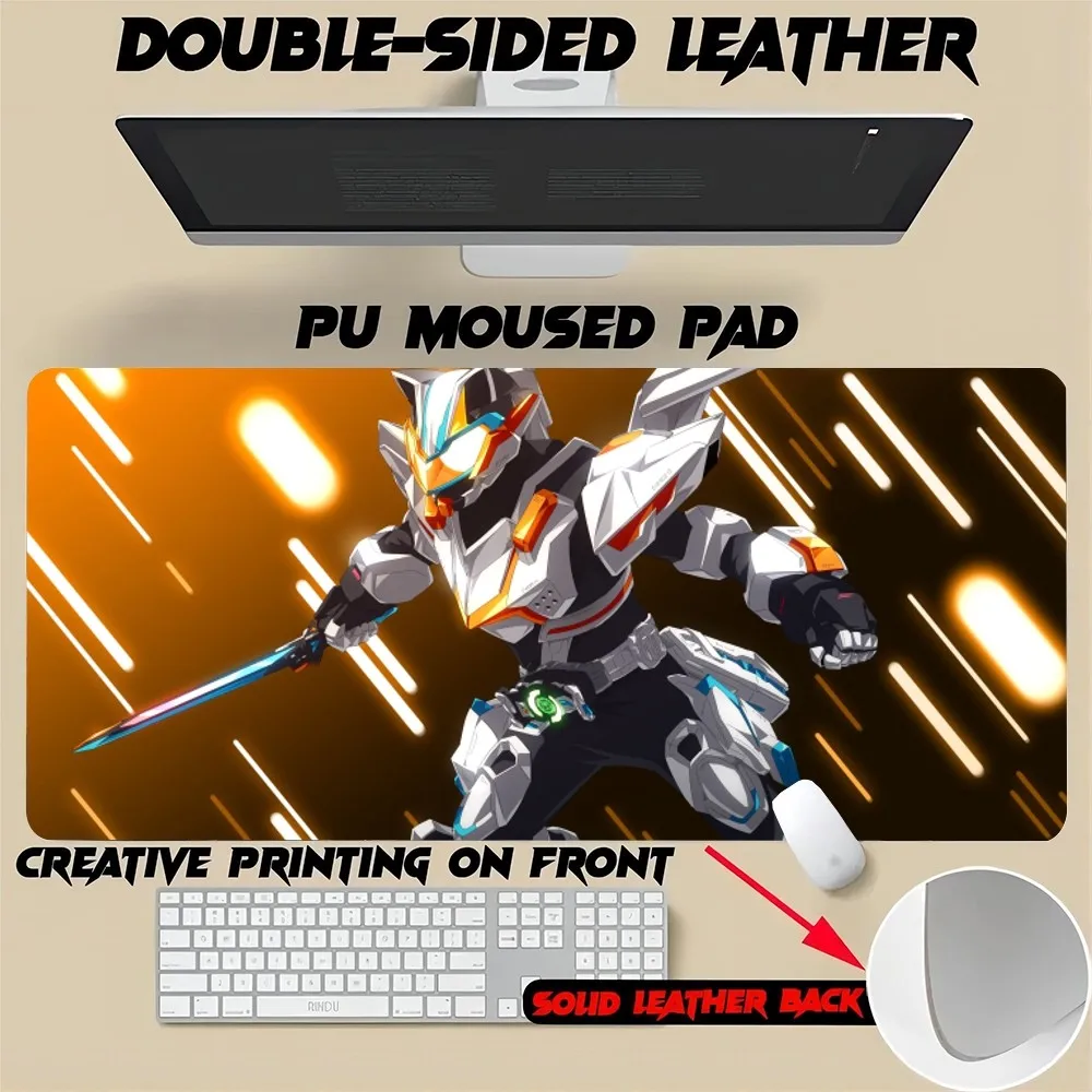 Kamen Rider Geats Mouse Kawaii Pad Gamer Mouse Pad Size For Office Mat Desk Waterproof Table Mat Gameing Pu Leather Xxl