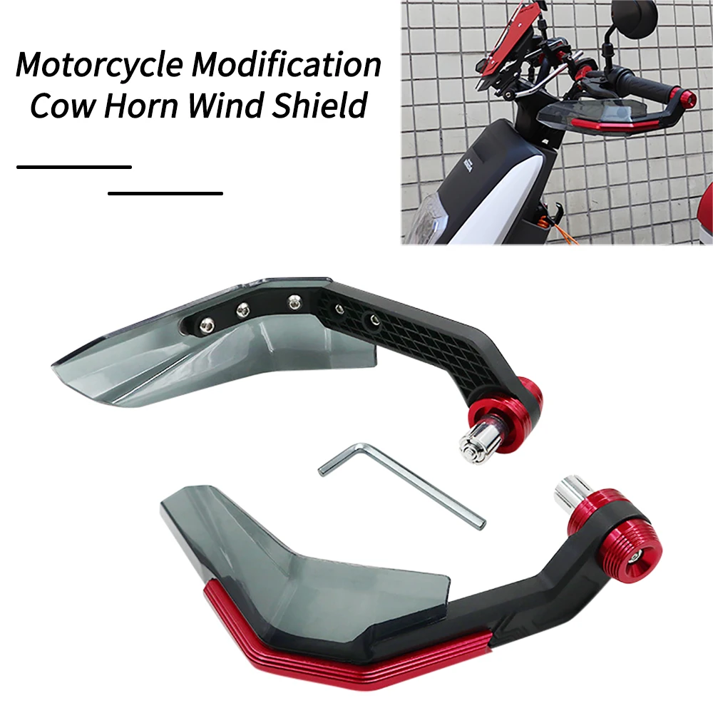 Universale Moto Parabrezza Corno Paramano Parabrezza Fuoristrada Moto Scooter Elettrico Rider Manubrio Guard