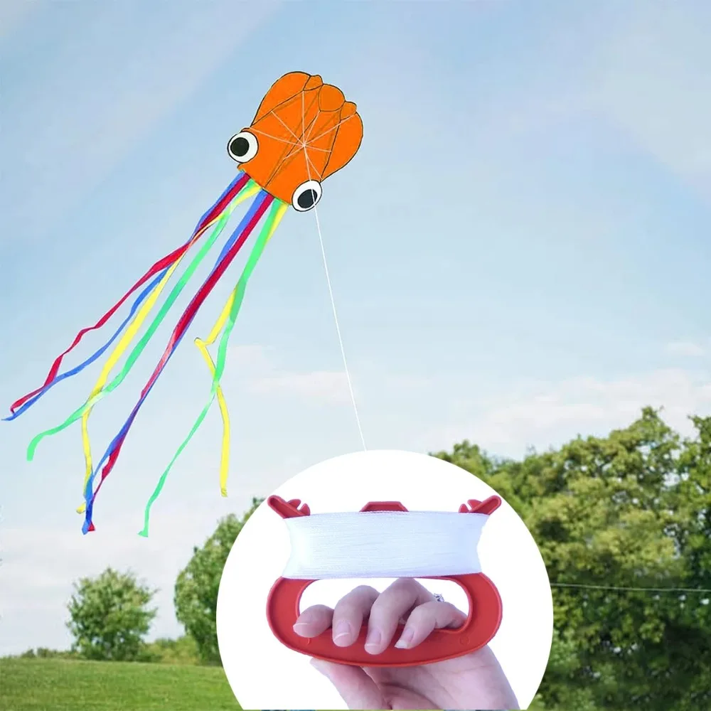 3D Octopus Kite Diy Toy 4M Giant Good Flying Soft Kite Bambini Giocattolo Volante 3D Kite Beach Kite Outdoor Sports Friend Game