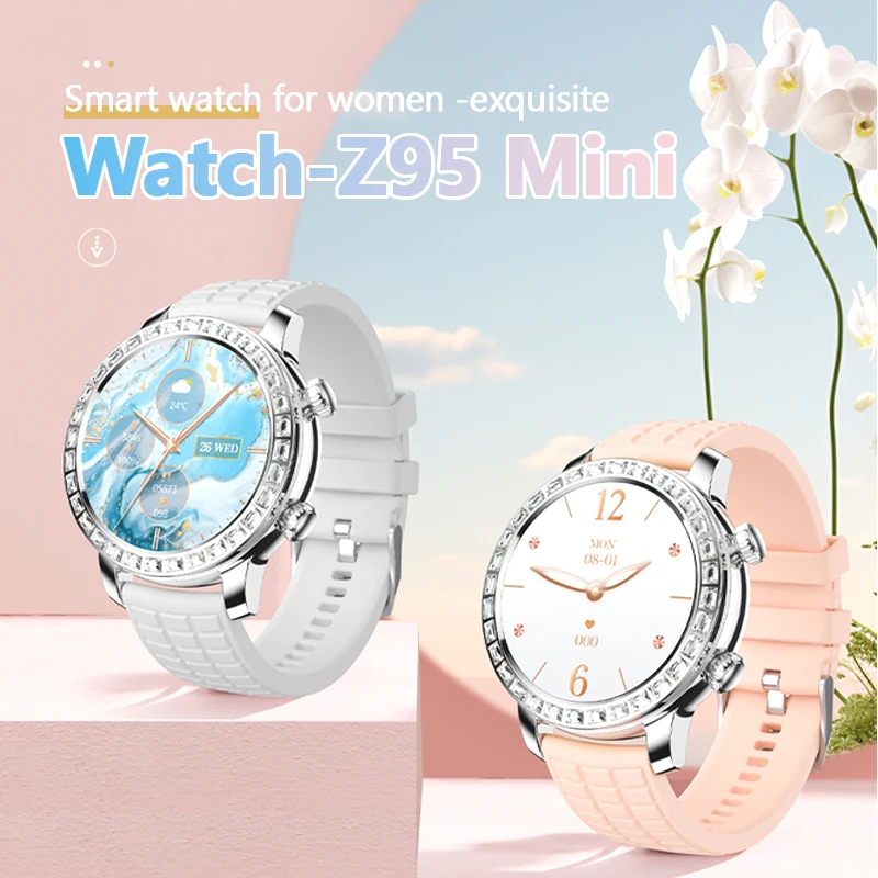 Nuovo Z95 Mini Donne Smartwatch Per Huawei Xiaomi Bluetooth Chiamata Monitoraggio Della Frequenza Cardiaca Della Glicemia Gps Tracker Nfc Ip68 Imperme