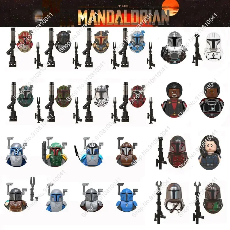 Hot Toys Luke Skywalker Chewbacca Kyloren Mandalorians Building Blocks Ahsoka Jawas Palpatine Cobb Vanth Bricks Figure Wars Toys