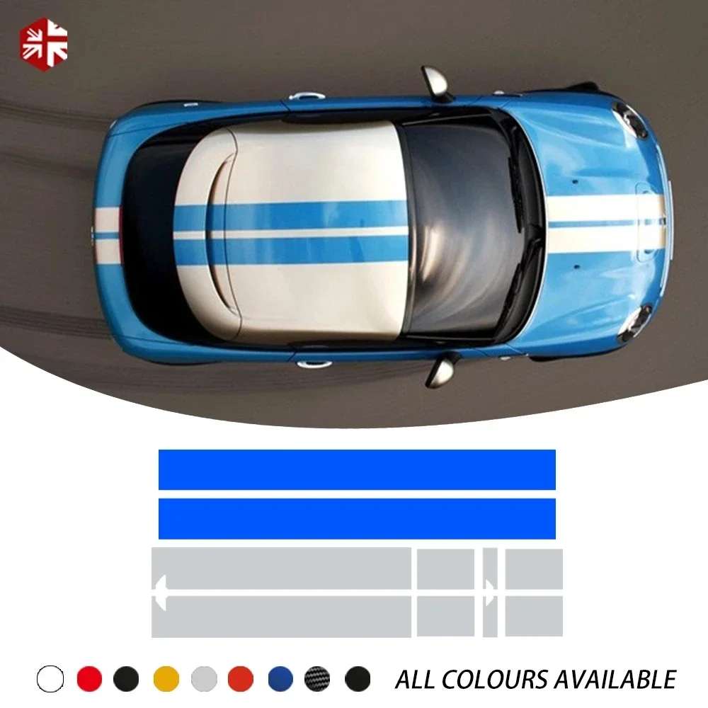 Car Hood Decal Bonnet Stripes Tetto Posteriore Coperchio Motore Adesivo Corpo Per Mini Coupe R58 Cooper S Jcw John Cooper Works Accessori