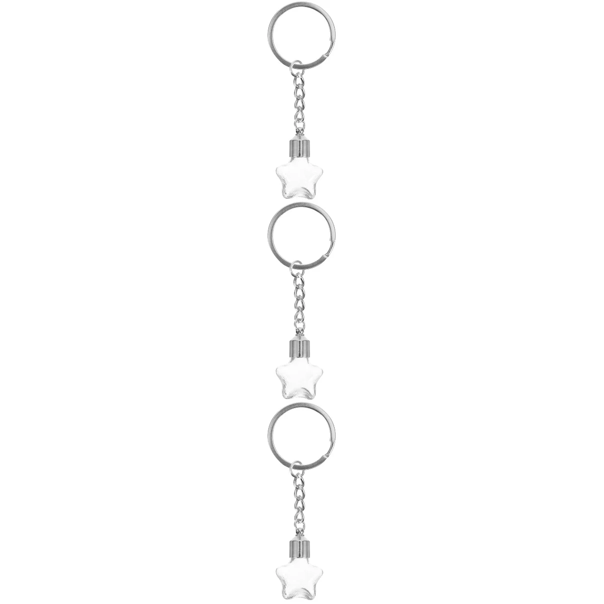 3 Pcs Love Bottle Portachiavi Wishing Small Bottles Ring Fob Fiala Piccoli Barattoli Con Tappo Glass Girl