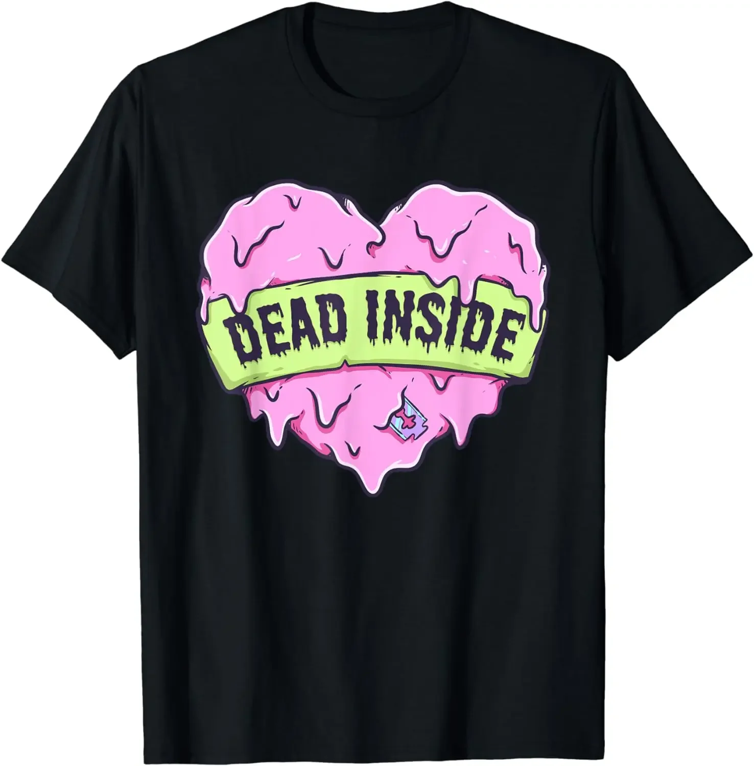 Magliette Da Uomo Camiseta Hombre Pastel Goth Emo Shirt Dead Inside Fusing Heart Yami Kawaii T-Shirt Nike Football Hentai