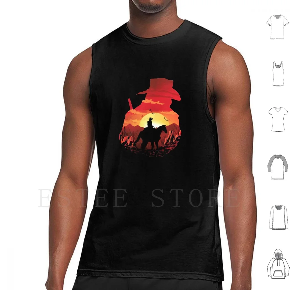 Un'Illustrazione Di Un Personaggio Da Redemption Tank Tops Vest Cotton Redemption 2 Redemption Rdr2 Arthur Morgan Redemption
