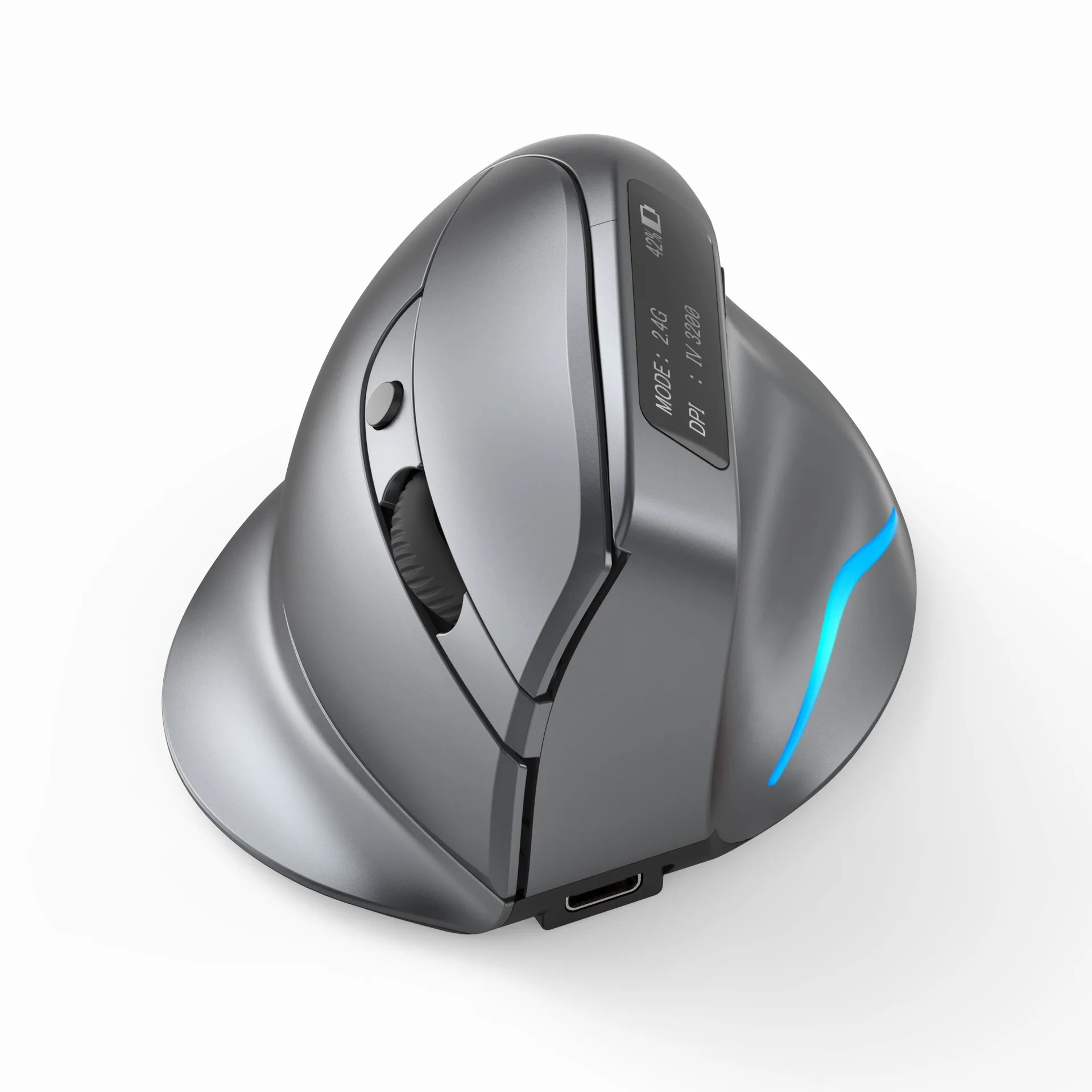 Mouse Verticale Mouse Wireless Ricaricabile Mouse Da Gioco Per Pc Ergonomico 3200Dpi Mouse Verticale 8 Pulsanti Laptop Pc Gamer Mouse Gamer