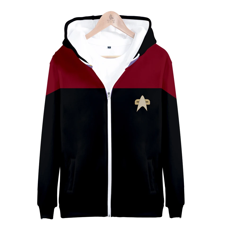 Hot Movie Star Trek Felpe Con Cappuccio Felpe 3D Cerniera Manica Lunga Abiti Star Trek Felpa Con Cappuccio Cosplay Plus Size Per Uomo Streetwear
