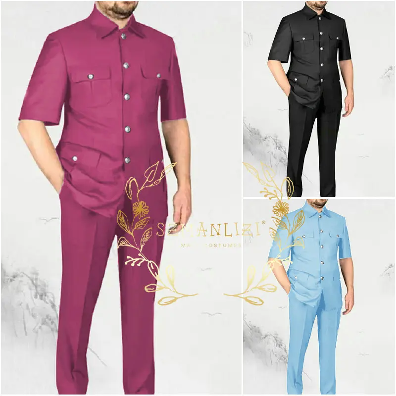 2024 Fashion Design Costume Homme Summer Men Suits Prom Slim Fit Smoking Wedding Groom Terno Masculino Beach Blazer 2 Pezzi