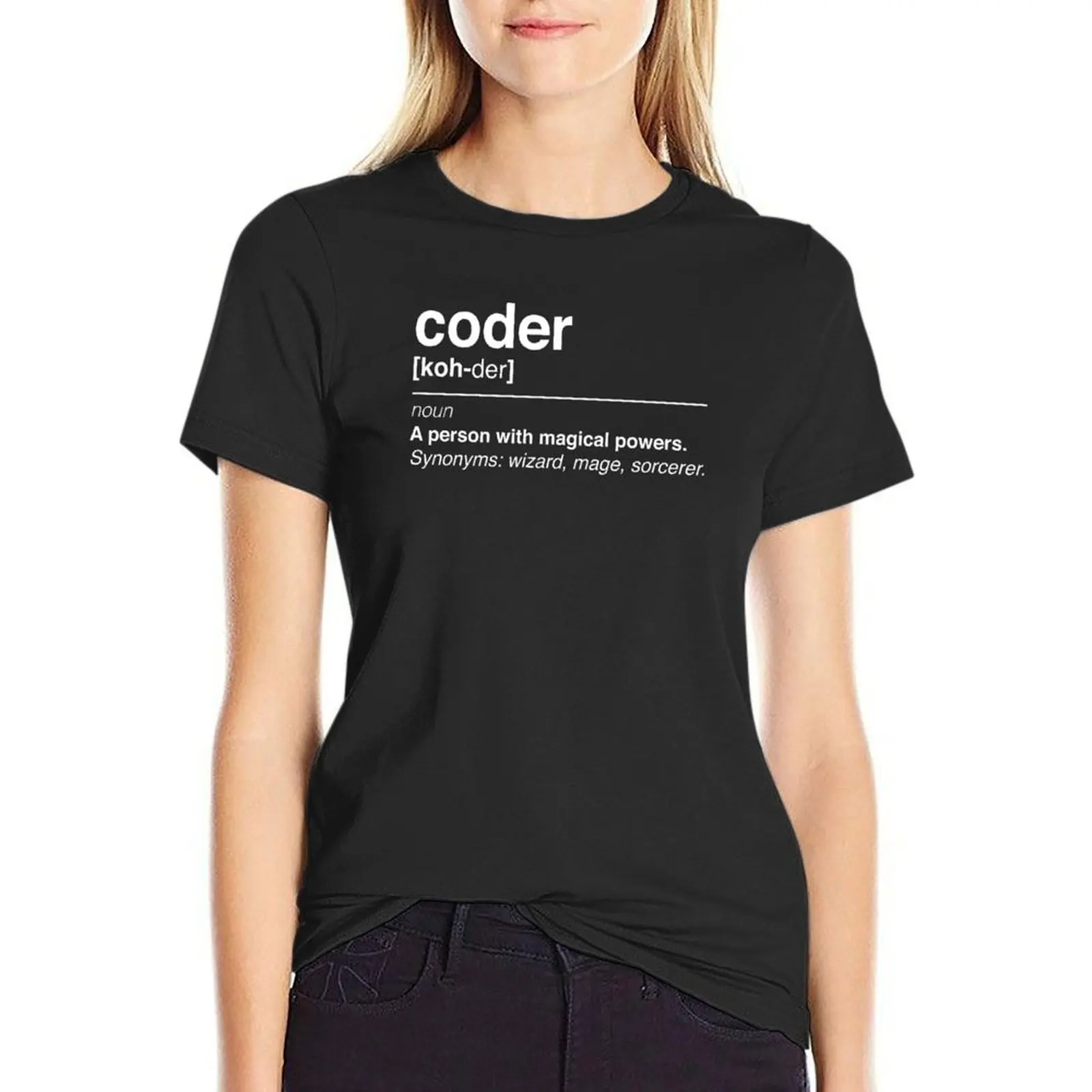 Coder Definizione T-Shirt Vestiti Per Le Donne T-Shirt Per Le Donne Pack T Shirt Donna Moda Donna Camicetta 2024