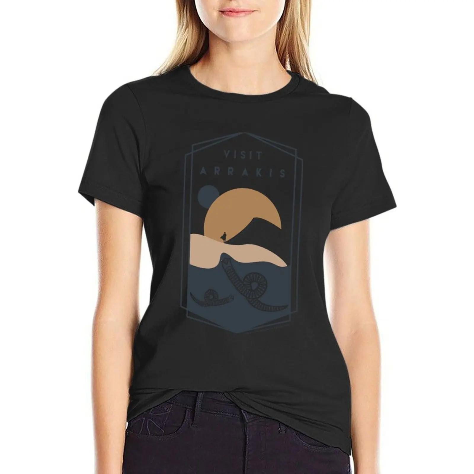 Visita Arrakis Dune T-Shirt Camicette Estive Donna 2024 Western T-Shirt Dress For Women