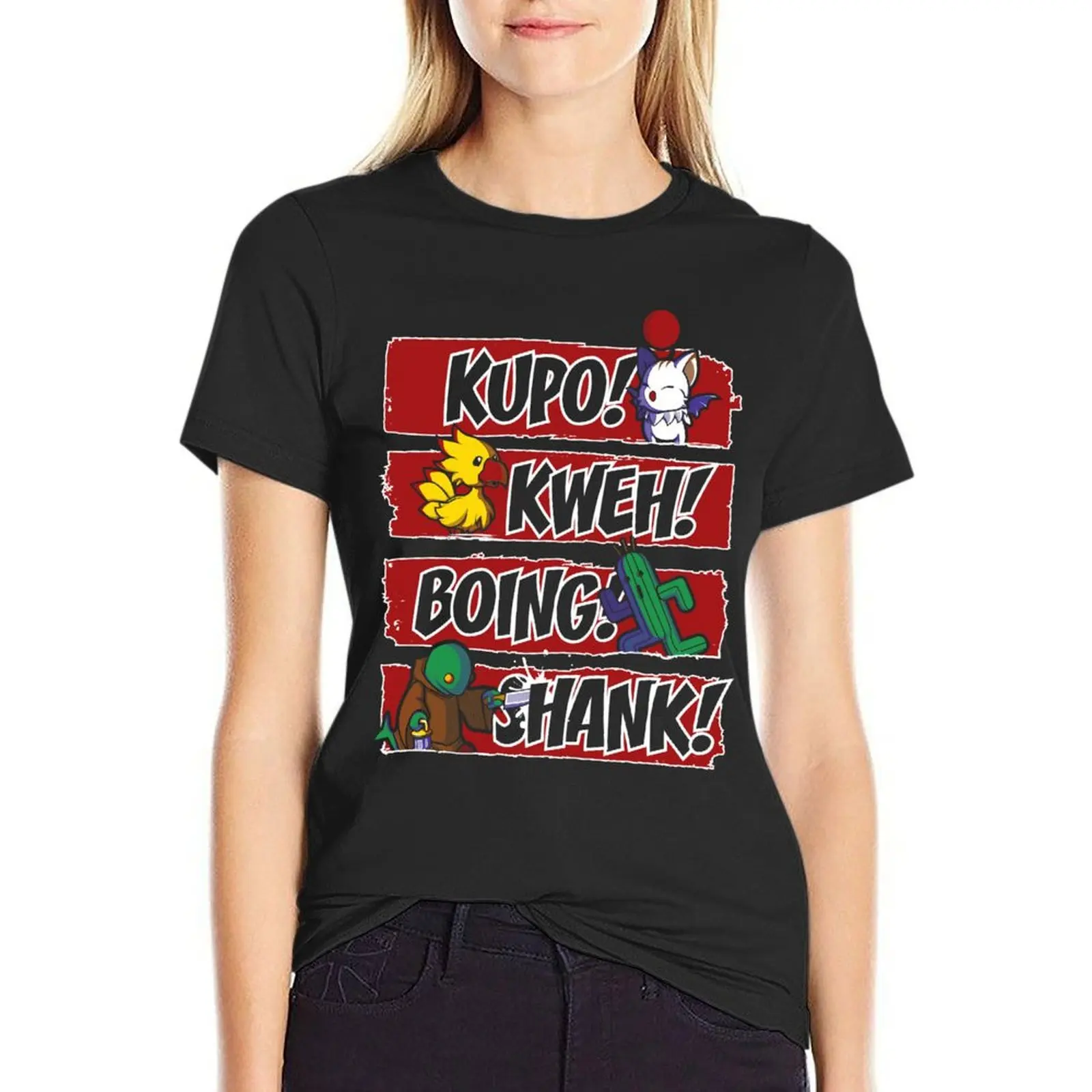 Cosa Dice Il Tonberry? T-Shirt Magliette Nere Per Donna Magliette Da Allenamento Per Donna Abiti Primaverili Larghi Donna 2024