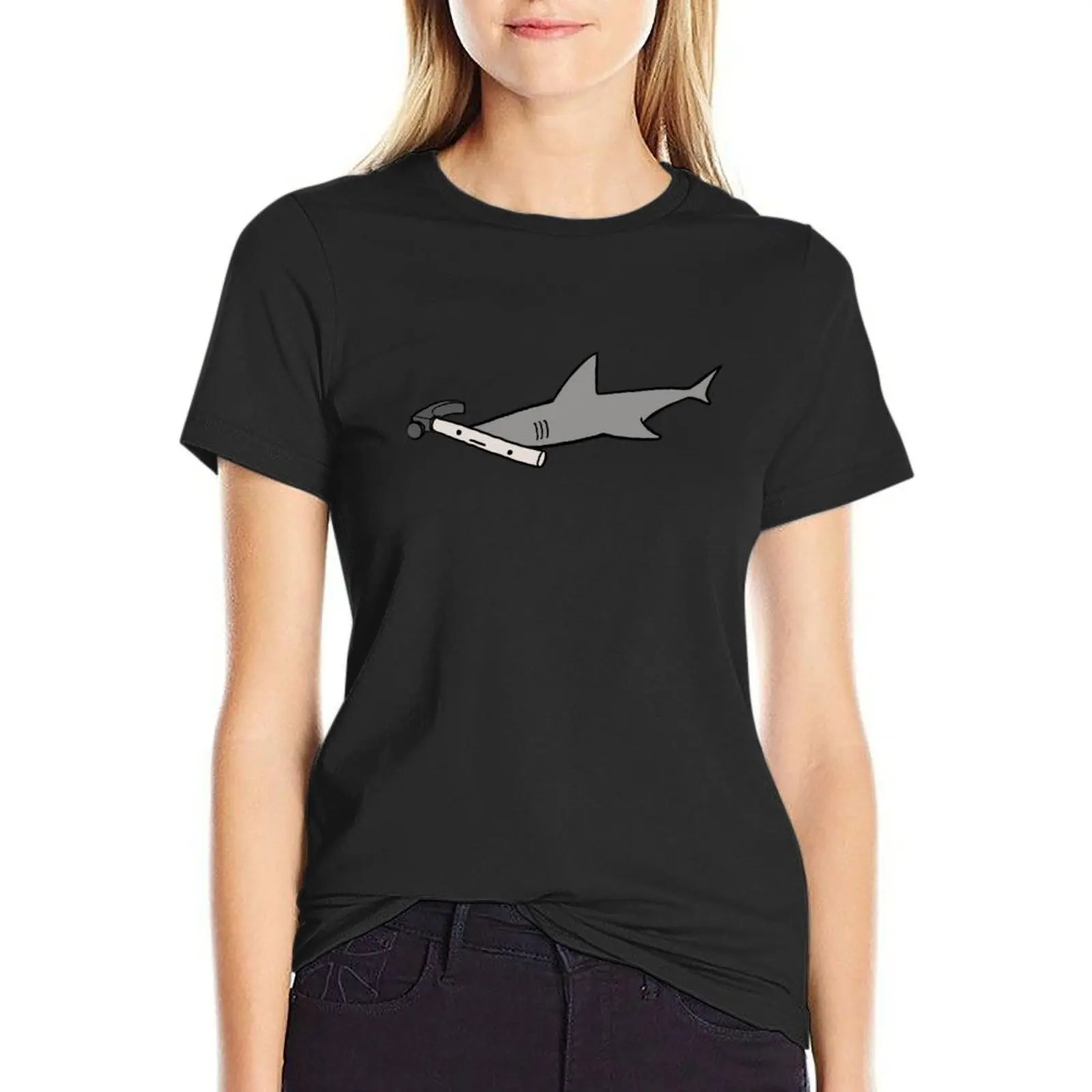 T-Shirt Hammerhead Shark T-Shirt Per Camicette Estive Da Donna 2024