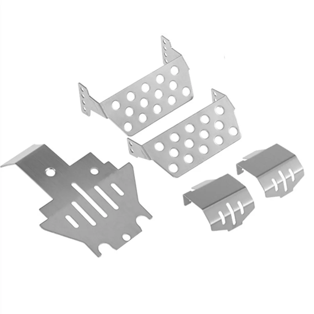 5Pcs Car Upgrade Axle Protective Guard Skid Plate Paraurti Chassis Guard Per 1/10 Traxxas Trx-4 Land Rover 82056-4 Rc Crawler Car