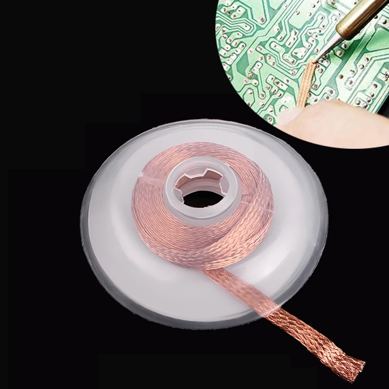 Length1.5M Pcb Di Riparazione Di Saldatura Dissaldatura Wire Flux Trecce Solder Remover Wick Width1.0/1.5/2/2.5/3.0/3.5Mm