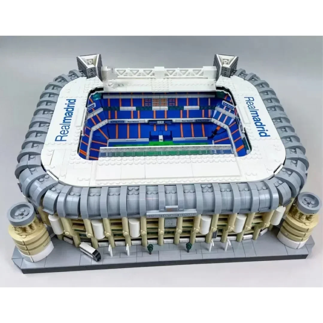 In Magazzino 5878 Pz 10299 Real Madrid Santiago Bernabeu Stadium Architecture City Model Building Blocks Mattoni Giocattoli Per Adulti Regalo