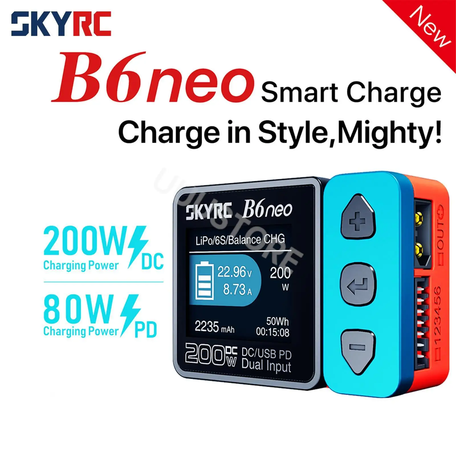 Skyrc B6 Neo B6Neo Smart Charger Dc 200W Pd 80W Lipo Battery Balance Charger Scaricatore Per Rc Fpv Drone Car Boat Model