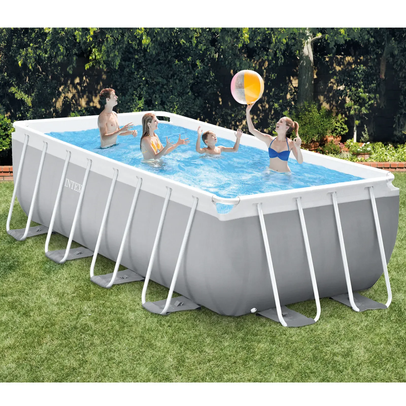 Prezzo All'Ingrosso Intex 26788 4M X 2M X 1M Piscina Outdoor Easy Assembly Piscina Fuori Terra Con Struttura Rettangolare
