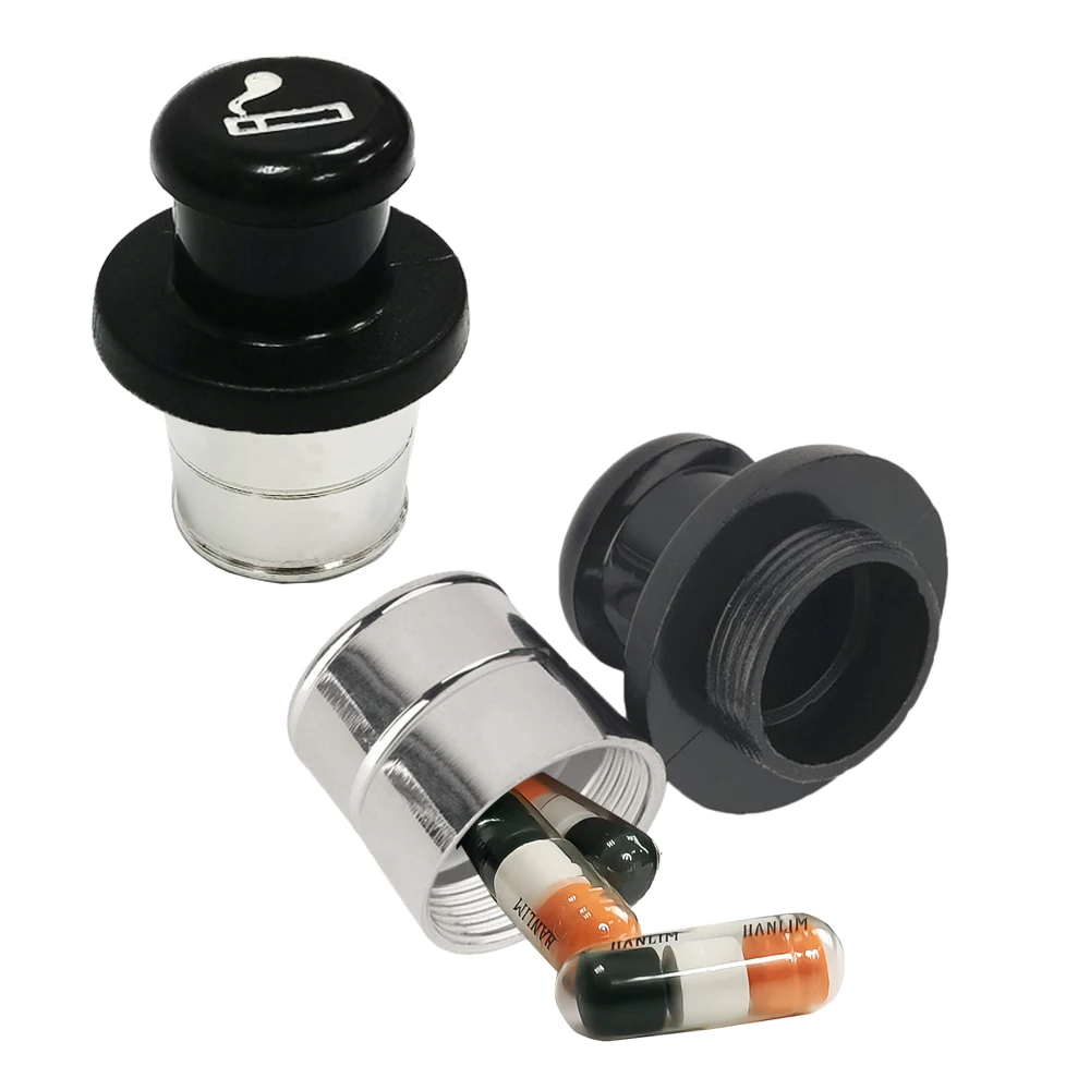 1Pc Secret Stash Car Accendisigari Hidden Diversion Safe Keep Pill Box Container Secret Scomparto Storage Case