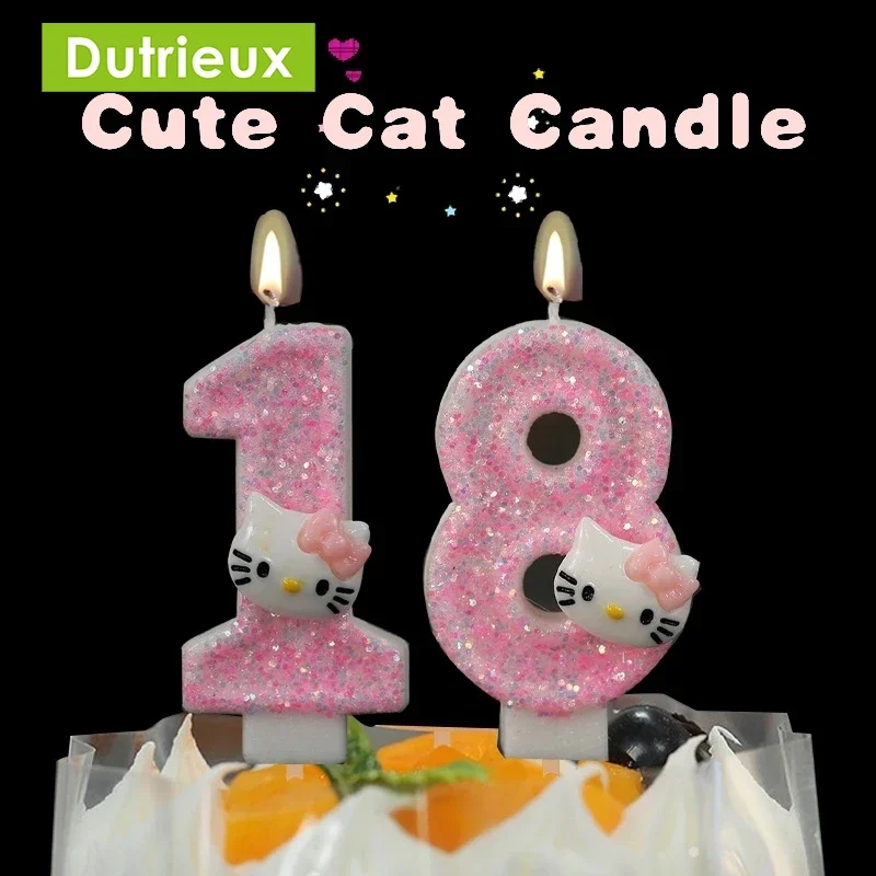 Cute Cat Candle Birthday Cake Decorativo Bougie Creative Cartoon Girls Celebration Party Supplies Decorazione Di Nozze All'Ingrosso