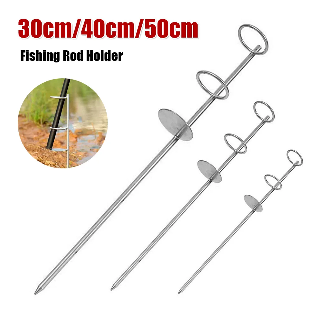 Supporto Per Canna Da Pesca Portatile Da 30/40/50Cm Supporto Per Canna Da Pesca A Terra In Acciaio Inossidabile Supporto Per Canna Da Pesca A Terra