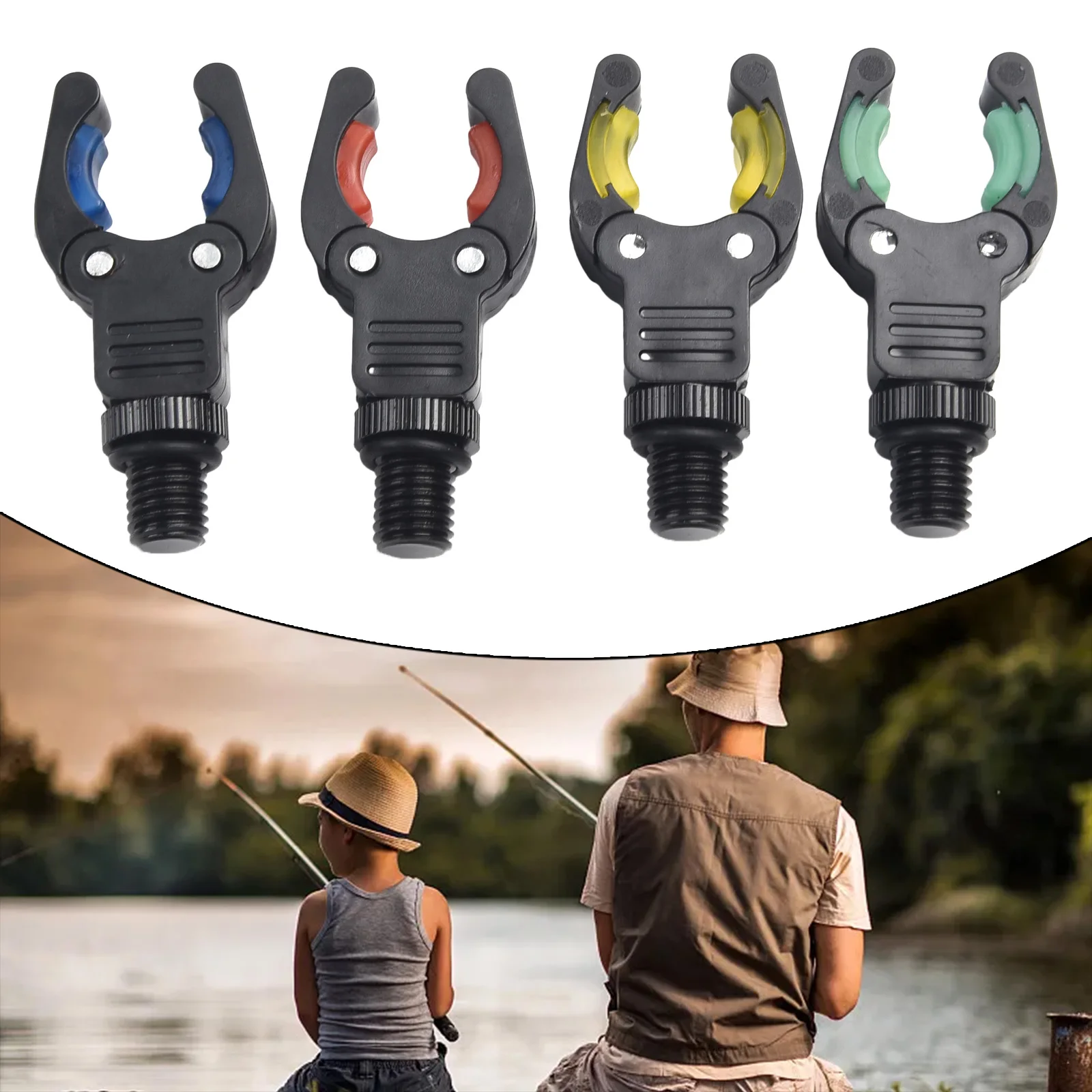 4 Pz Carp Canna Da Pesca Resto Testa Pinza Con Guarnizione In Silicone Funzione Luminosa Resto Testa Affrontare Gripper Rest Gripper Rod Grips