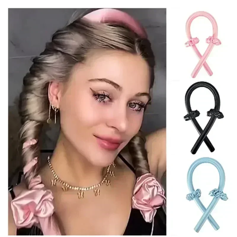 Woman Heatless Curling Rod Heatless Hair Curls Fascia Per Capelli Make Hair Soft Shiny Hair Bigodino Strumenti Per Parrucchieri Accessori