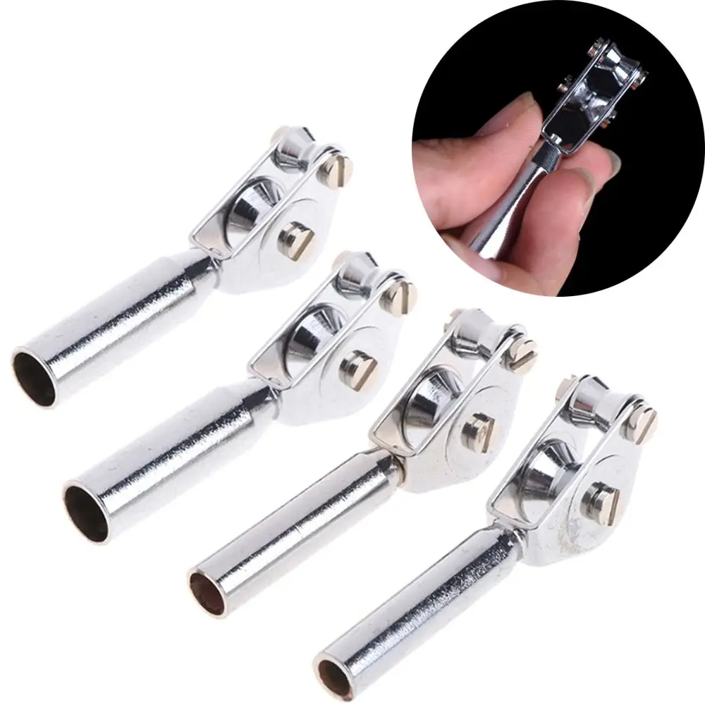 Nuovo 1Pc Canna Da Pesca Canna Di Ricambio Roller Rod Tip Guide Double Roll Line Tip Top Ring Kit Di Riparazione Per Barche Da Mare In Acciaio Inossid