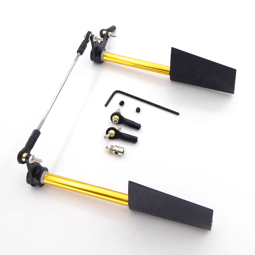 1Set Di Nylon Doppia Barra Del Timone Con Servo Sterzo Asta Braccio Fermacorda E Ganci Testa A Sfera Comune Per La Barca Del Rc Bilancia Marine Crocie