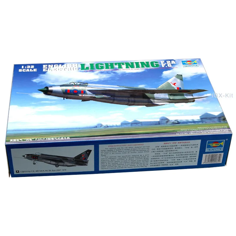 Trumpeter 02281 1/32 British Electric Bac Lightning F Mk6 Fighter Aircraft Craft Plastic Assembly Model Toy Gift Building Kit