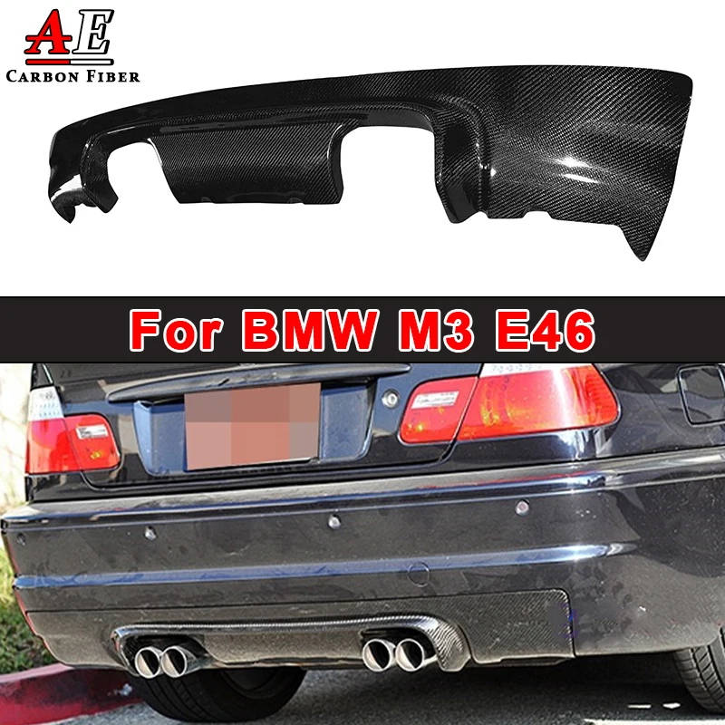 Per Bmw M3 E46 2002-2006 Paraurti Posteriore Diffusore Splitter Lip Spoiler In Fibra Di Carbonio Paraurti Posteriore Protezione Kit Corpo